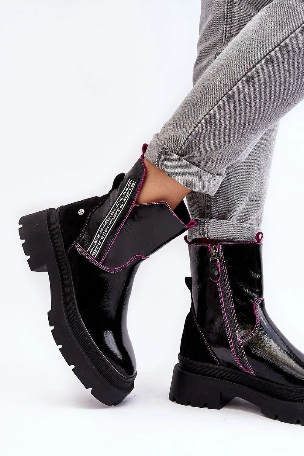 Women's Leather Ankle Boots - Elegant Low-Heel Zip Booties