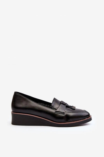 Women's Leather Half-Shoes - Almond Toe Slip-On Flats
